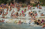 Italy summer heatwave, Saturnia, Tuscany, Italy - 21 Aug 2023