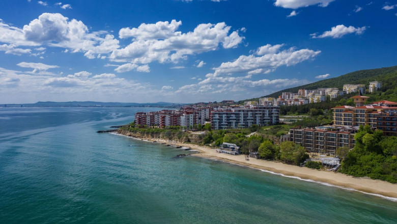 Aerial view of sea resort Elenite, Black Sea, Bulgaria