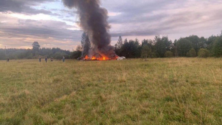 Avionul lui Prigojn s-a prăbușit în Rusia. Foto: