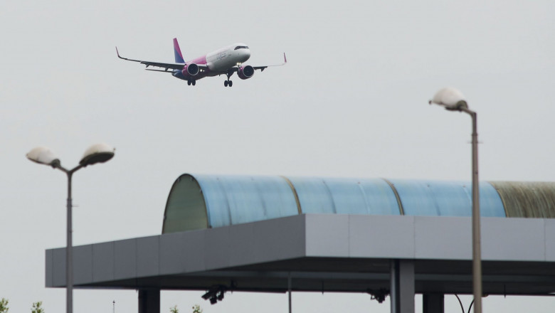 avion wizz air in zbor