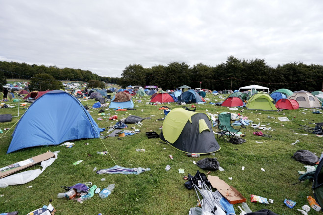 Leeds Festival Rubbish, Leeds, Yorkshire, UK - 28 Aug 2023