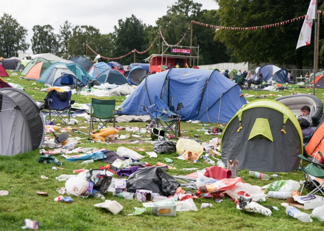 Leeds Festival Rubbish, Leeds, Yorkshire, UK - 28 Aug 2023