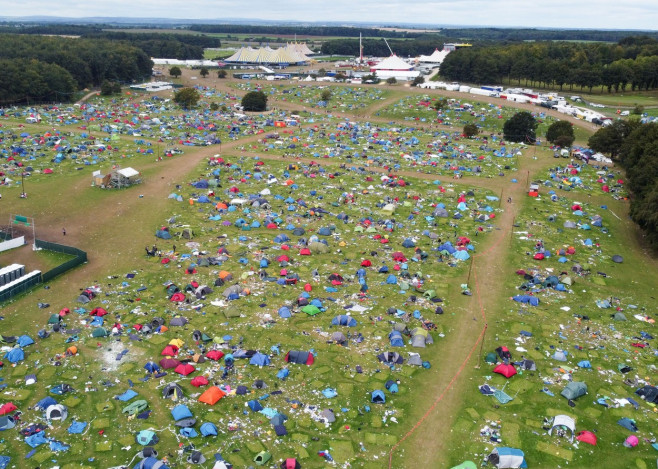 Leeds Festival Rubbish, Leeds, Yorkshire, UK - 28 Aug 2023