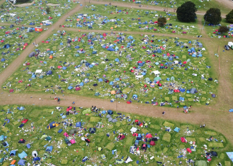 Leeds Festival Rubbish, Leeds, Yorkshire, UK - 28 Aug 2023