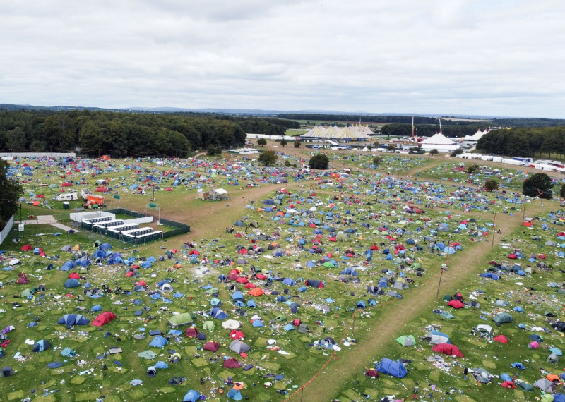 Leeds Festival Rubbish, Leeds, Yorkshire, UK - 28 Aug 2023