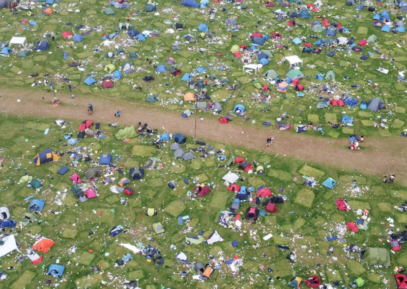 Leeds Festival Rubbish, Leeds, Yorkshire, UK - 28 Aug 2023