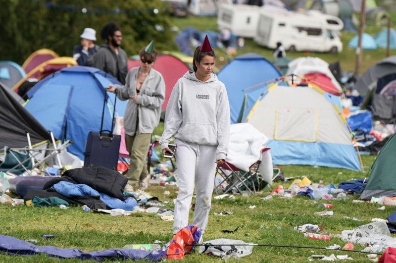 Leeds Festival Rubbish, Leeds, Yorkshire, UK - 28 Aug 2023