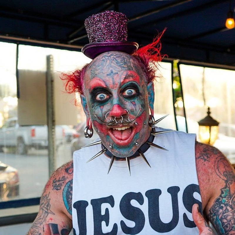 Celebrity Barber Who Tattooed His Entire Face To Look Like A Permanent Clown Reveals He Is Now Studying To Be A Pastor