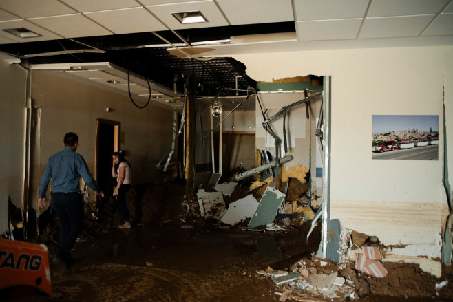 Toledo bus station without service after being flooded by the DANA