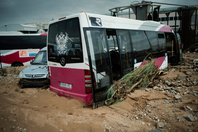 Toledo bus station without service after being flooded by the DANA