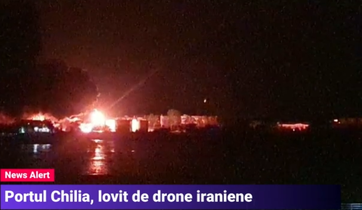 „Ține-te bine, ăsta a nimerit. Mamă!” Încă un atac rusesc la granița României. Portul Chilia, lovit pentru prima dată de dronele ruse