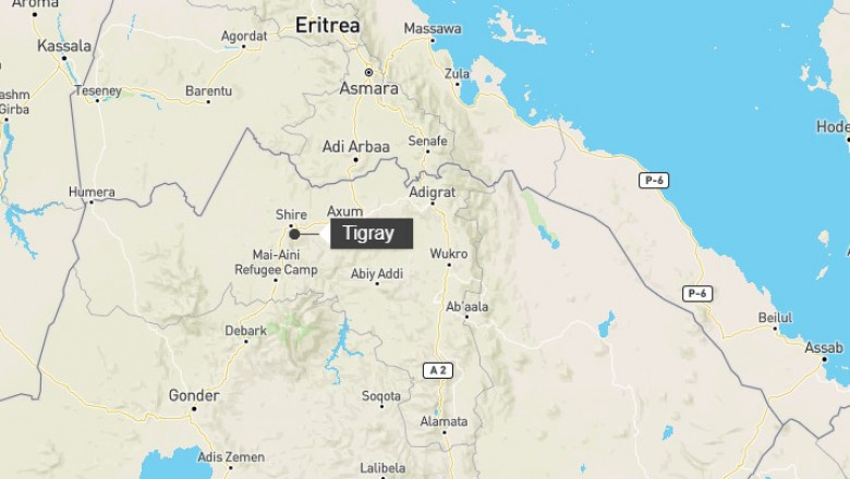 hartă eritreea și tigray