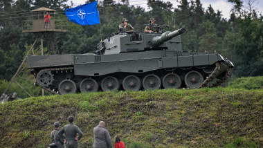 Tankový den 2023, tank Leopard 2A4, vlajka NATO
