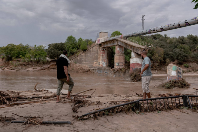 Aftermath of the Dana in the southwest the community of Madrid, Spain - 4 Sept 2023