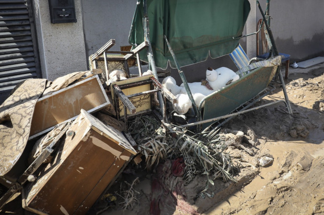 Aftermath of the floods in El Alamo, Madrid, Spain - 5 Sept 2023