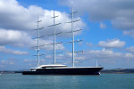 Black Pearl super yacht, Weymouth bay, Dorset, UK - 01 Aug 2019