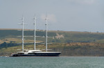 Black Pearl super yacht, Weymouth bay, Dorset, UK - 01 Aug 2019
