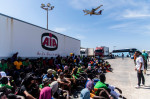 Italian authorities begin transfer of migrants from Lampedusa, Italy - 14 Sep 2023