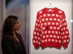 Princess Diana’s Black Sheep jumper exhibition preview at Sotheby’s in London, UK, on 17 July 2023