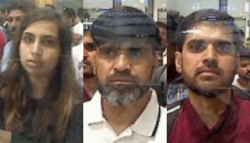 Beinash Batool, Urfan Sharif, Faisal Malik-Sialkot at airport in Dubai - 14 Sep 2023