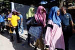 Lampedusa, Dismantling of the Settlement Outside the Camp for the Transfer of Migrants to the Port, Rome, Italy - 15 Sep 2023