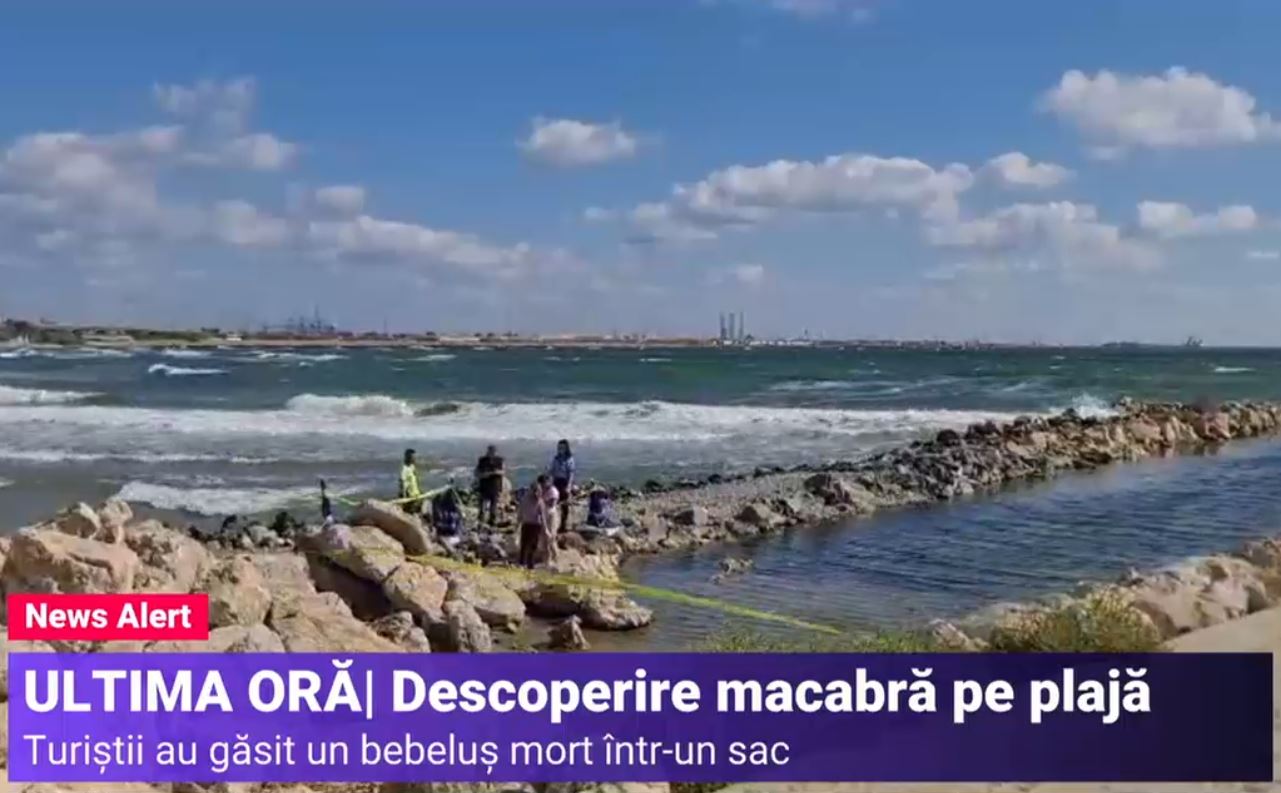 Cadavrul unui făt a fost găsit într-un sac pe o plajă din Eforie. Cel care l-a găsit a fost așa șocat, că n-a mai putut suna la 112