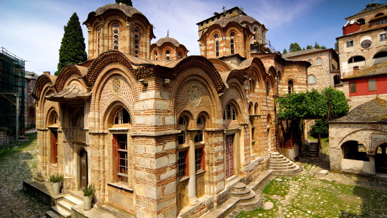 manastirea Hilandar, Muntele Athos