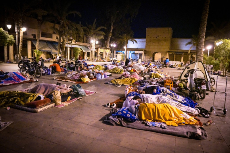 Maroc : Seisme campement Marrakech