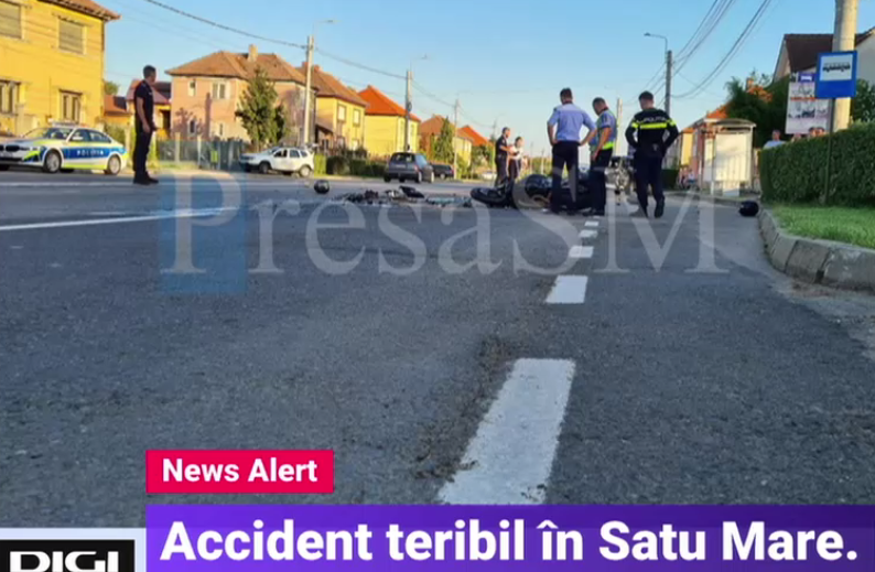 VIDEO. Doi tineri au murit într-un accident de motocicletă la Satu Mare. Șoferul avea o cantitate mare de droguri într-un rucsac