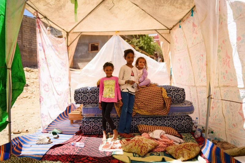 Earthquake aftermath in Moulay Brahim, Morocco - 11 Sept 2023