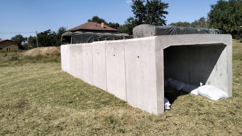 adapost antiaerian din beton la Plauru