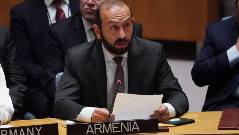 Ministrul armean de Externe, Ararat Mirzoyan, vorbind la ONU