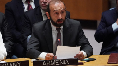 Ministrul armean de Externe, Ararat Mirzoyan, vorbind la ONU