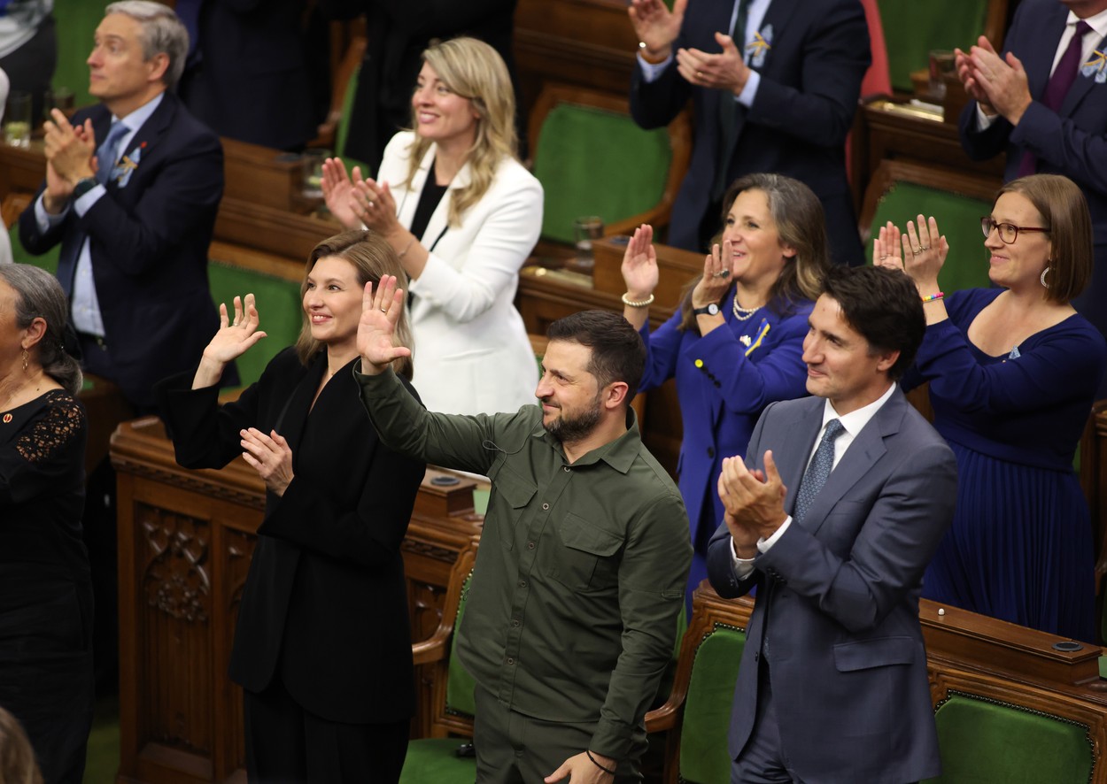 Gafă de proporții la vizita lui Zelenski în Canada. Un veteran ucrainean cu legături naziste a fost ovaționat în parlament
