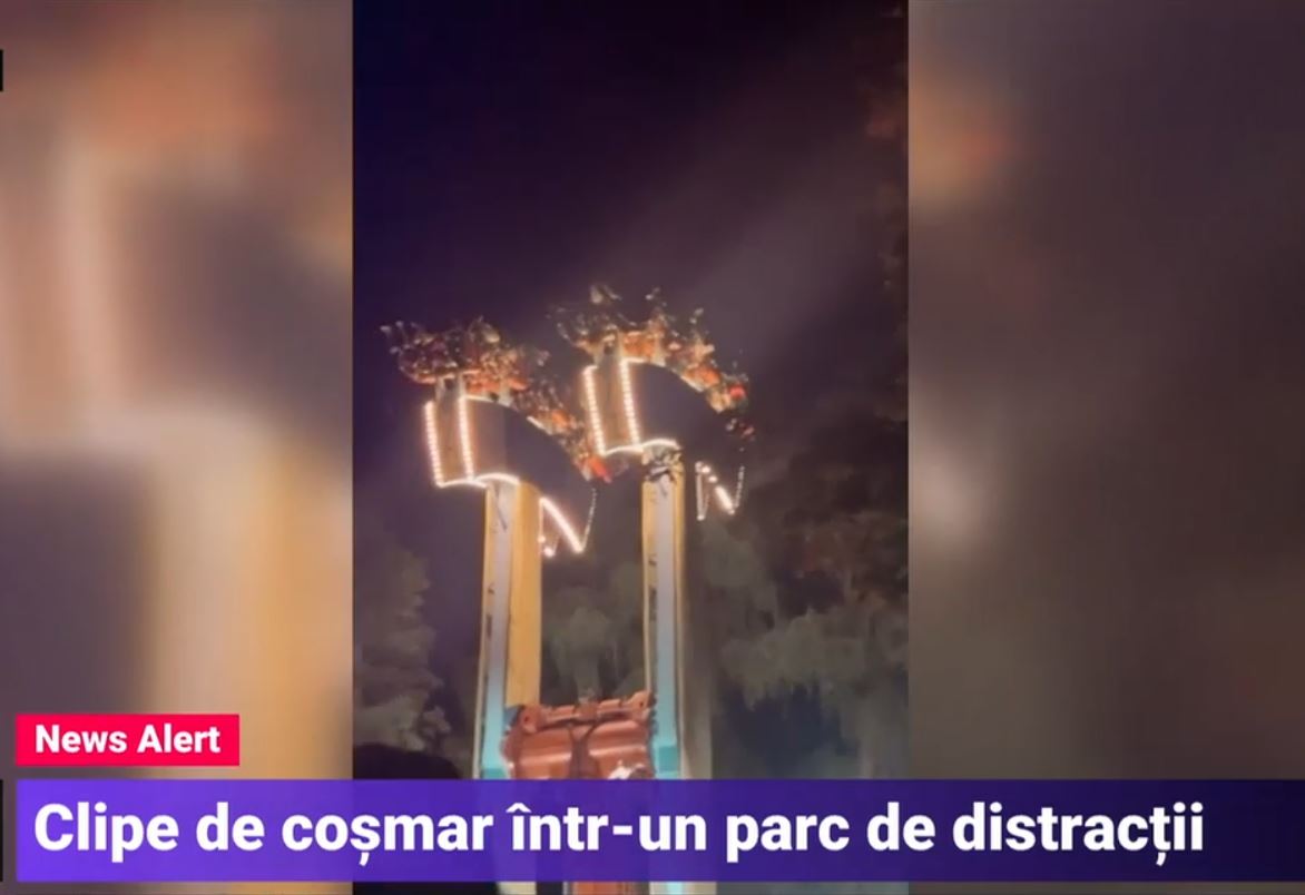 Clipe de coșmar într-un parc de distracții din Canada: Zeci de oameni au rămas suspendați cu capul în jos într-o instalație tip pendulă