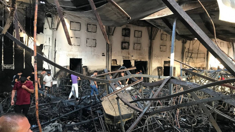 sala arsa si victime dupa un incendiu in irak