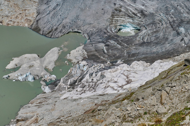 Schweiz Natur Rhonegletscher Der Rhonegletscher im Kantons Wallis in den Zentralalpen der Schweiz. Der Talgletscher ist