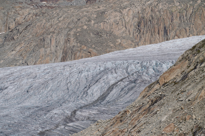 Schweiz Natur Rhonegletscher Der Rhonegletscher im Kantons Wallis in den Zentralalpen der Schweiz. Der Talgletscher ist