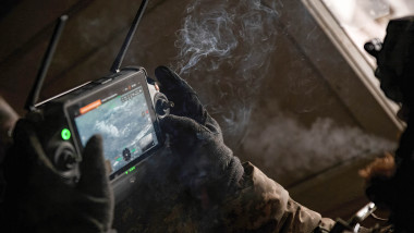 Ukrainian drone operators in Bahkmut, Ukraine - 29 Dec 2022