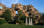 "Strange box-like construction (Habitat' 67) built for the Expo' 67 on Ile St Helene, Montreal" *** Local Caption ***