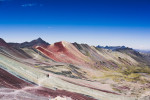 View from the top of the Rainbow Mountain in Peru