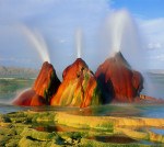 Fly Geyser in the Black Rock Desert, Nevada, USA