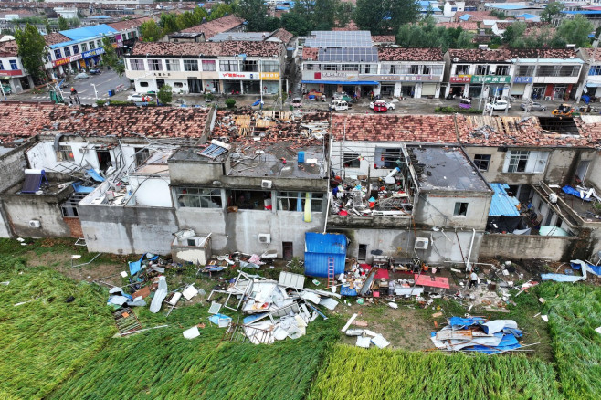 Tornado Hits Suqian, China