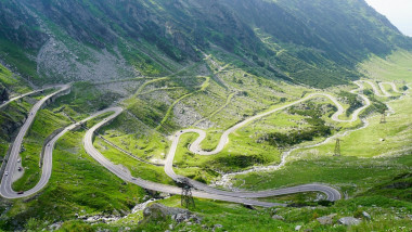 winding Transfagarasan mountain road, Romania