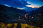 Transfagarasan Road in Romania, a paved mountain road crossing the southern section of the Carpathian Mountains.