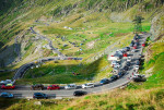 traffic on Transfagarasan mountain road, Romania