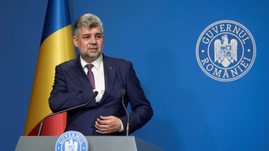 Marcel Ciolacu, new Romanian Premier, government press briefing, Bucharest, Romania - 15 Jun 2023