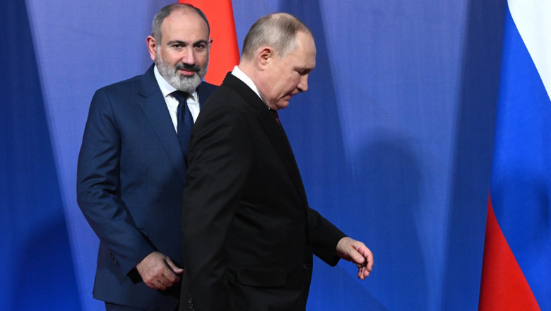Nikol Pașinian și Vladimir Putin