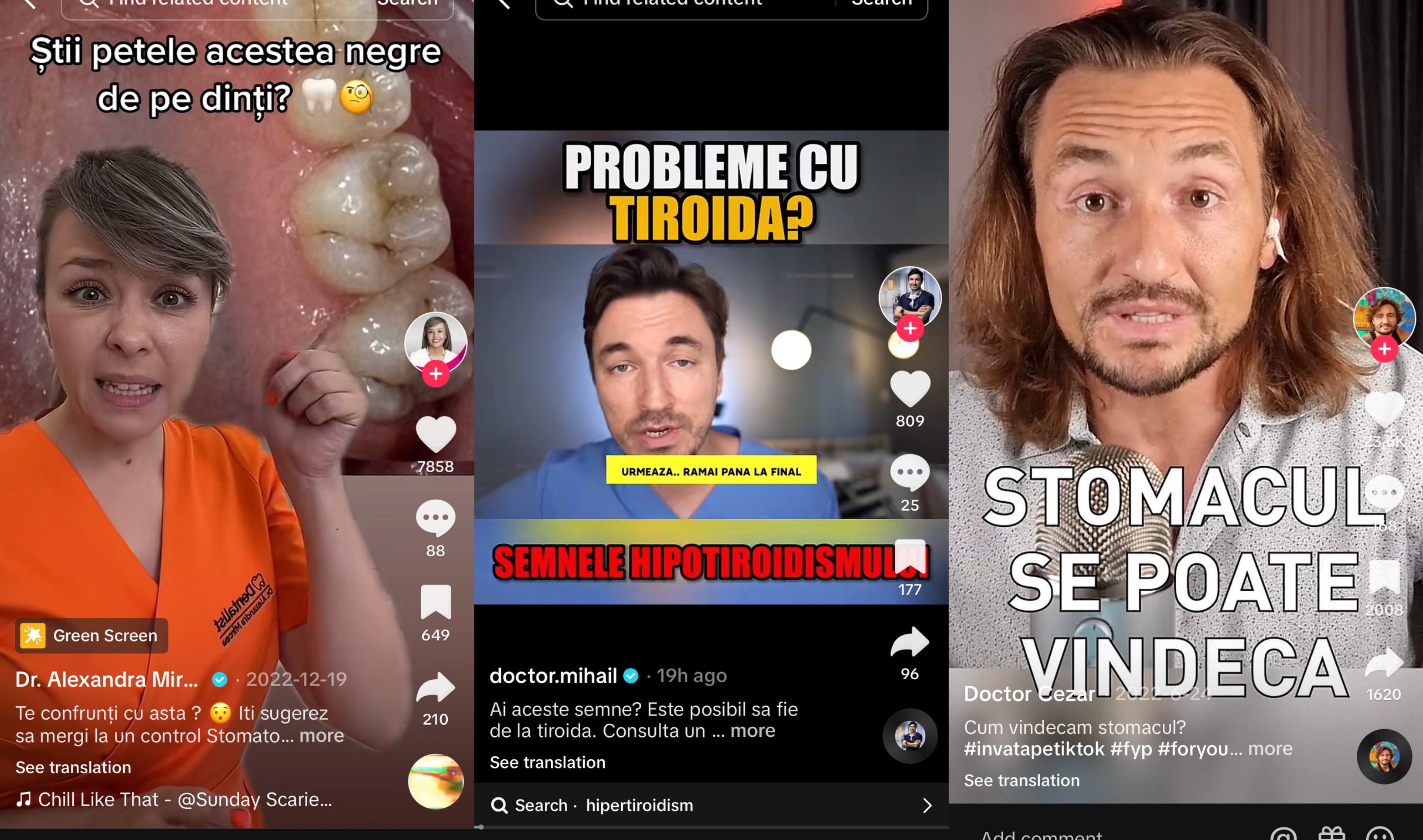 Cabinetul medical TikTok. Cum au ajuns medicii români influenceri și vedete în online, cu milioane de vizualizări