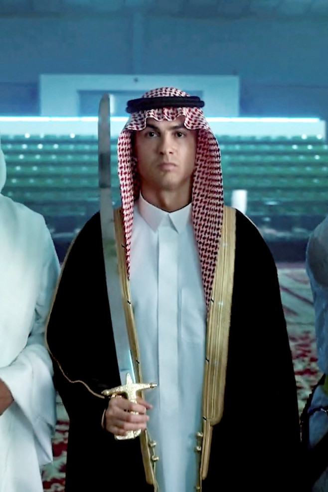 Cristiano Ronaldo in Saudi Costume Celebrating Nationa Day - Riyadh